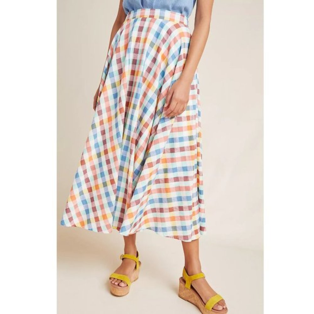 Anthropologie Maeve Evelyn Midi Skirt Skirt